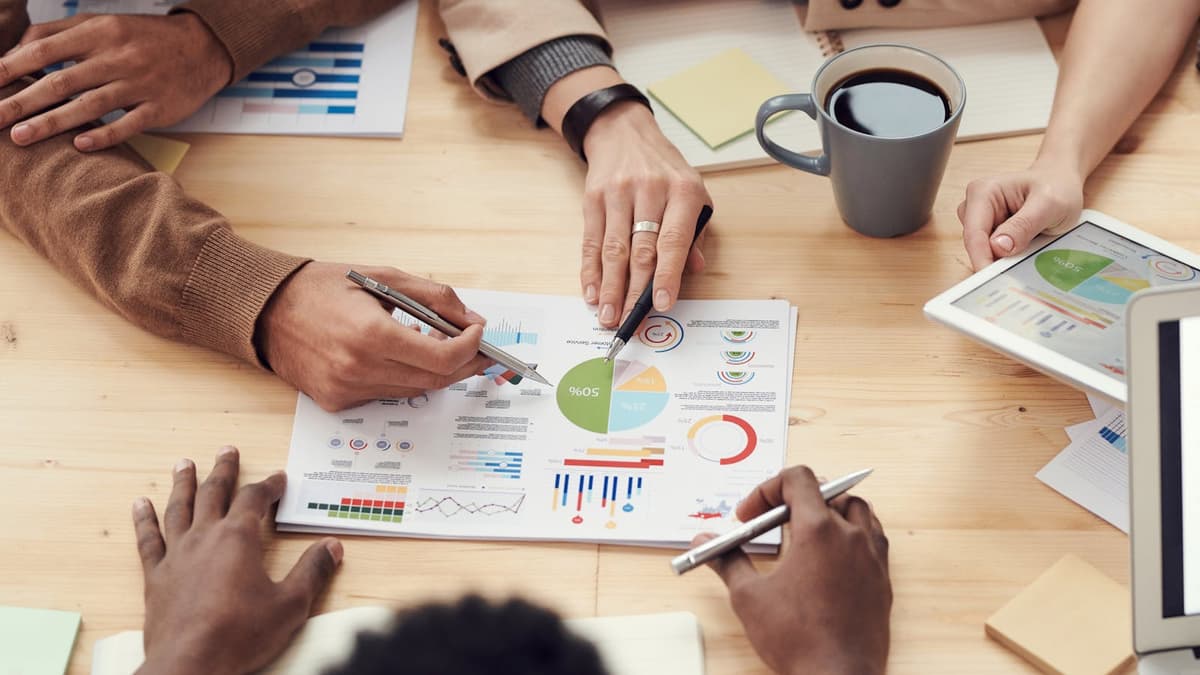 Professional team meeting in a modern office — professional services firms